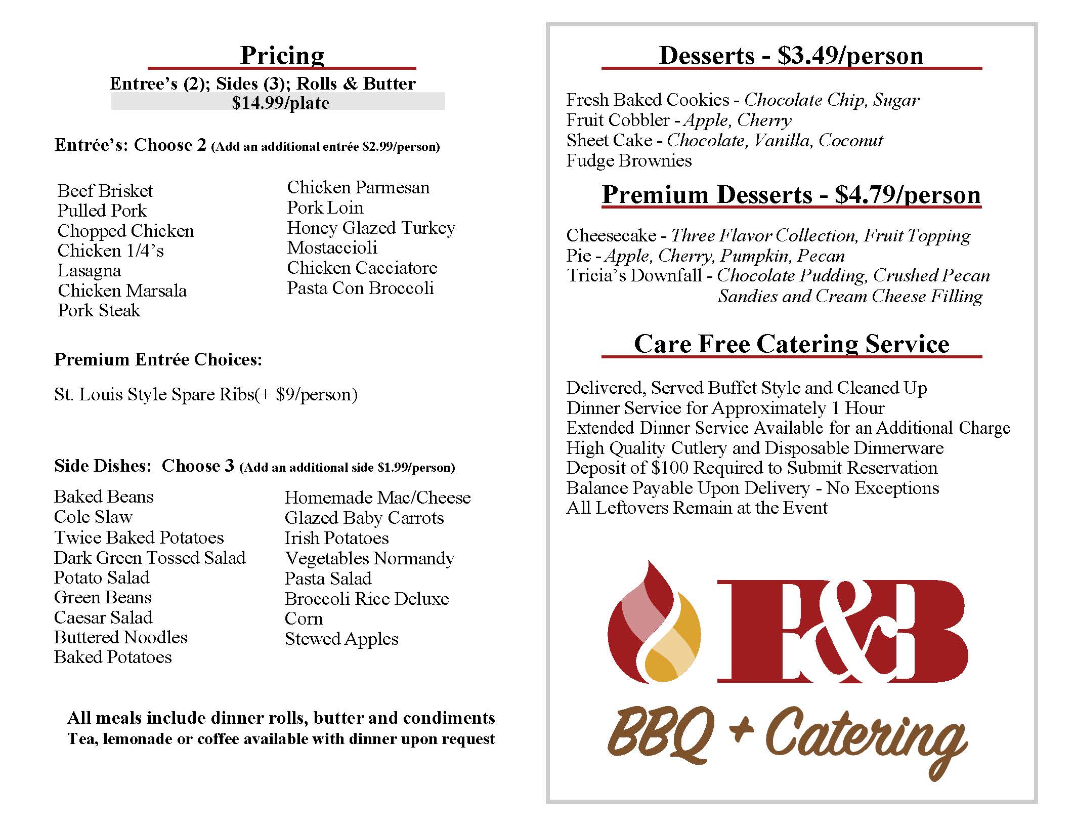 Catering Menu