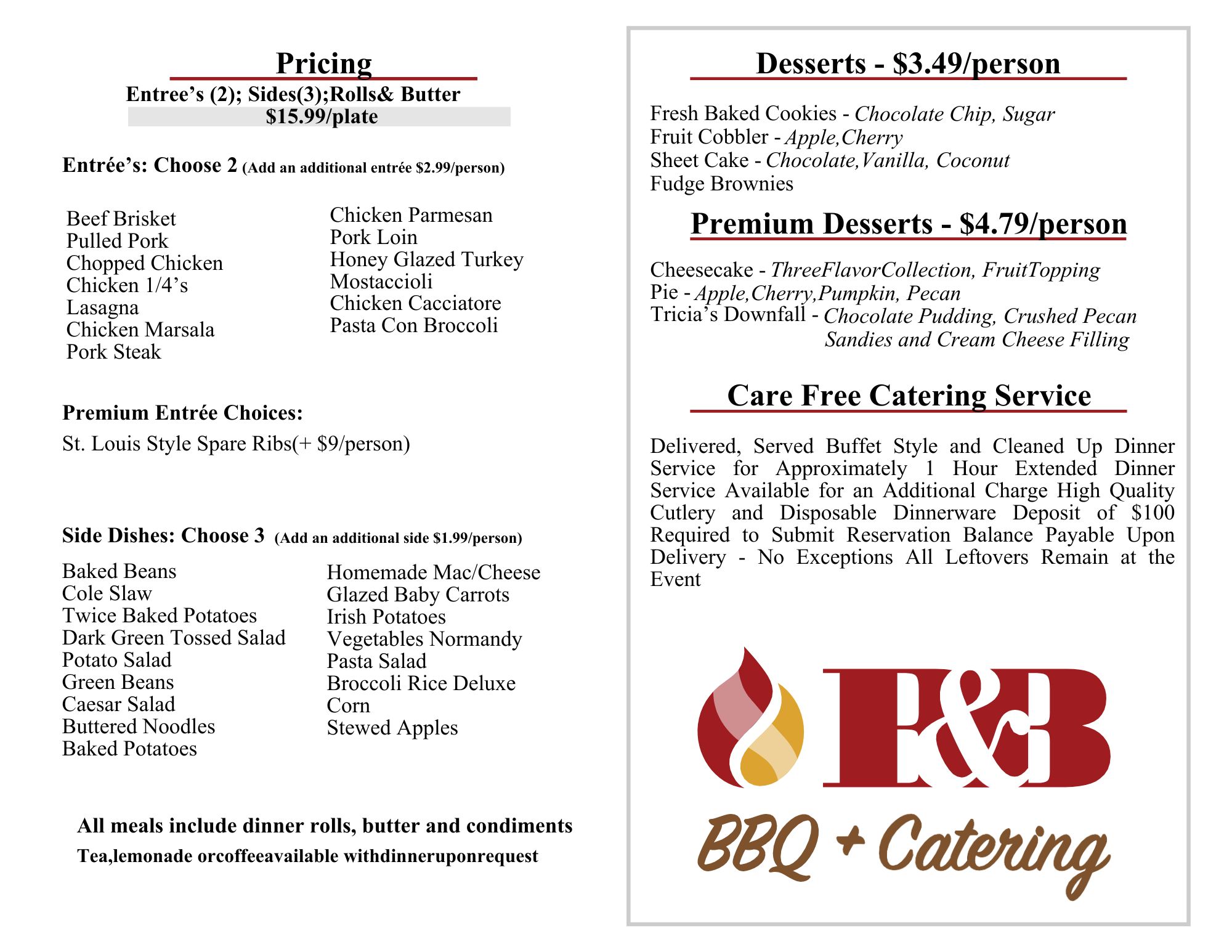 Catering Menu